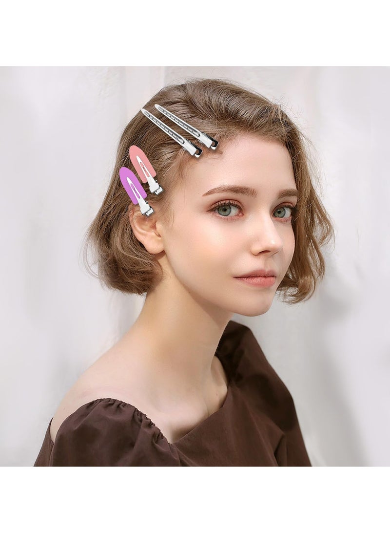 Goolsky Duck Billed Hair Clips, Metal Alligator Hair Clips with Holes, Hair Pins 30 Pcs, Metal Hair Clips for Styling and Makeup, Silver Perfect for Home Use and Salon, Bows DIY. (30pcs Mixed) - Image 2