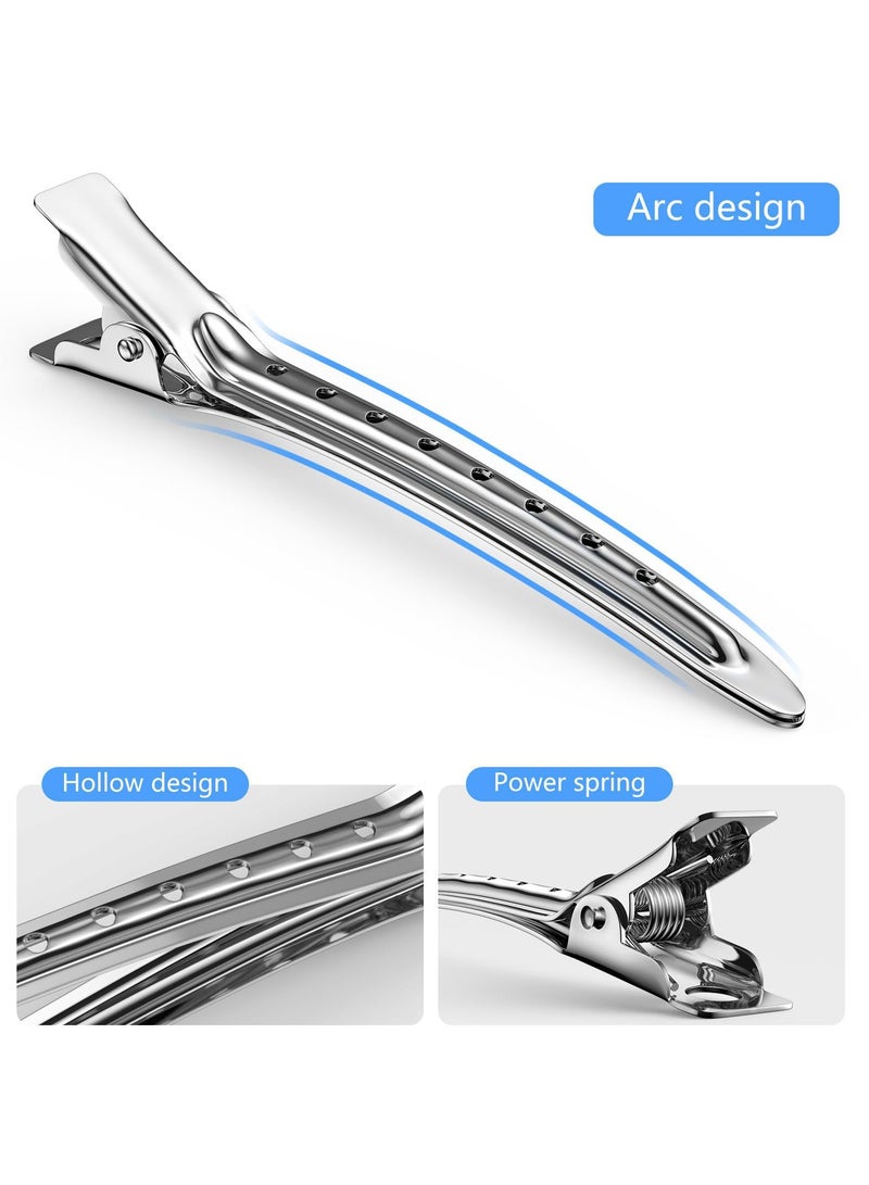 Goolsky Duck Billed Hair Clips, Metal Alligator Hair Clips with Holes, Hair Pins 30 Pcs, Metal Hair Clips for Styling and Makeup, Silver Perfect for Home Use and Salon, Bows DIY. (30pcs Mixed) - Image 3