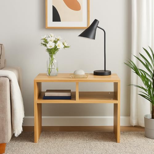 Heartily Linea Modern Wooden End Table/Side Table for Living Room & Bedroom | 17 mm Thick Engineered Wood | (Linea) - Image 1