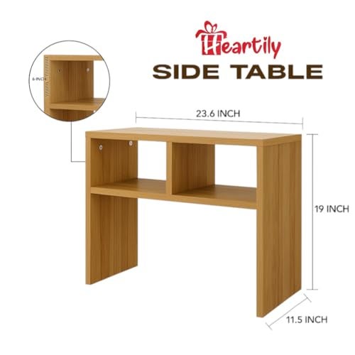 Heartily Linea Modern Wooden End Table/Side Table for Living Room & Bedroom | 17 mm Thick Engineered Wood | (Linea) - Image 3