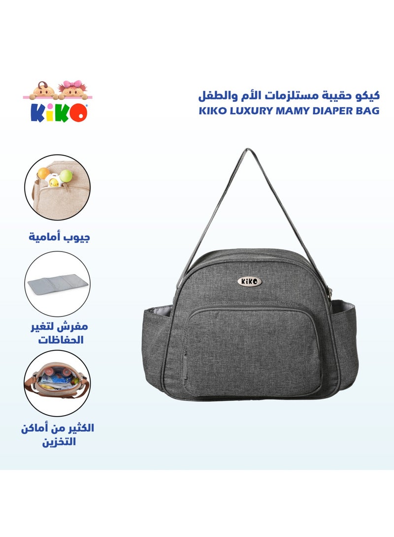 Kiko Luxury Mamy Diaper Bag - Grey - Image 3