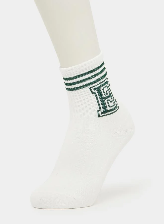 Styli Pack of 2 - Letter Detail Socks