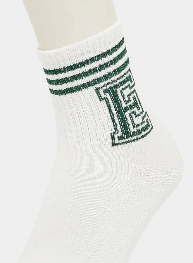 Styli Pack of 2 - Letter Detail Socks