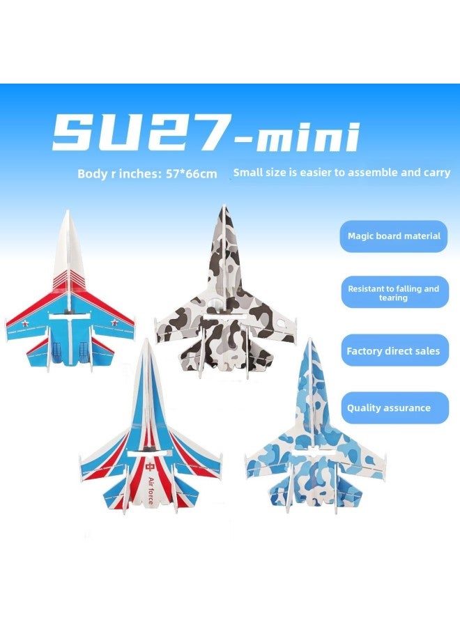 SU27mini Magic Board Model Airplane Remote Control Fixed Wing Su 27 Airplane Airplane Accessories Full Set Of Drop-Resistant Glider-Color:The Entire Rtf Machine Flies In Hand-Specifications:Su27mini Warrior