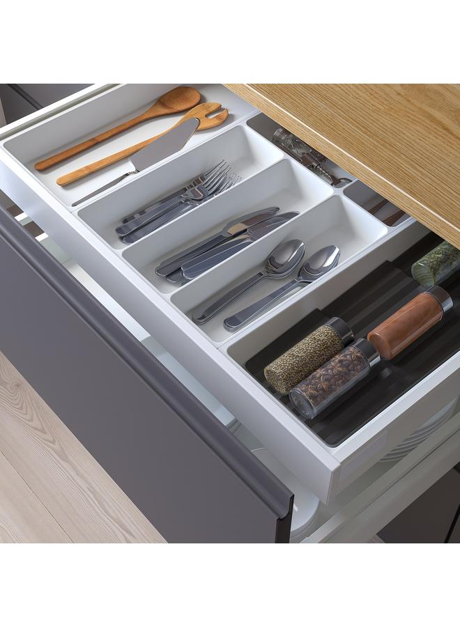 Zaboon Cutlery+utsl trays/tray w spice rck, white/anthracite, 72x50 cm - Image 2