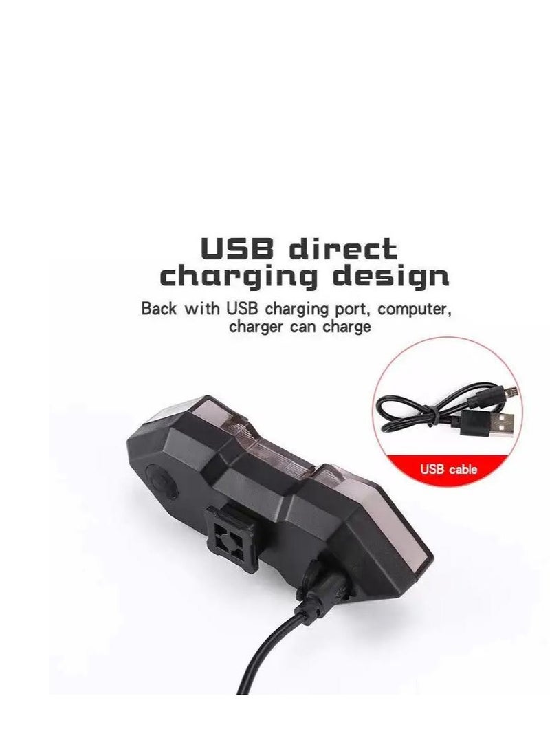 Bike Turn Signals,Bright Tail Light with Signals, 120 Lumens USB Rechargeable LED Rear Light, Wireless Remote Control Blinkers, IPX5 Waterproof Safety for Night - Image 2