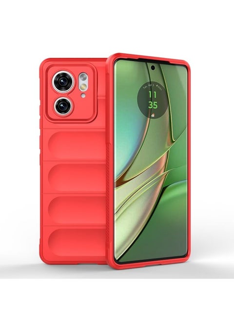 Case Cover For For Motorola Edge 40 5G Magic Shield TPU + Flannel Phone Case(Red)
