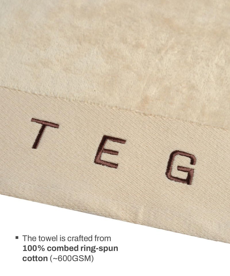 TEGO Cotton Performance Sports Towel (16 x 30 Inches) - Gym, Work Out, Fitness Towel (Pack of 1 - Sand) - Image 4