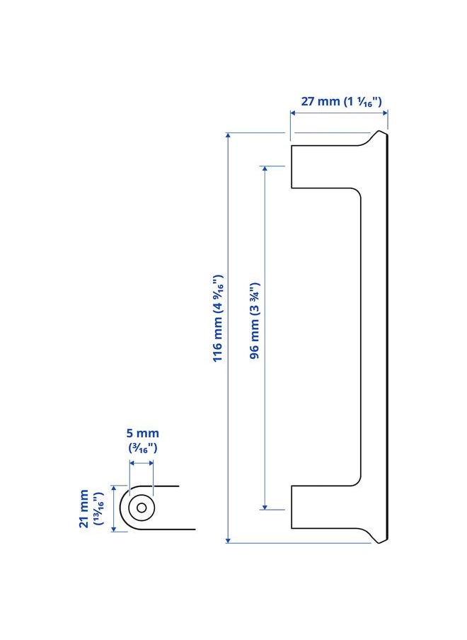 erorex - Handle, white, 116 mm - Image 1