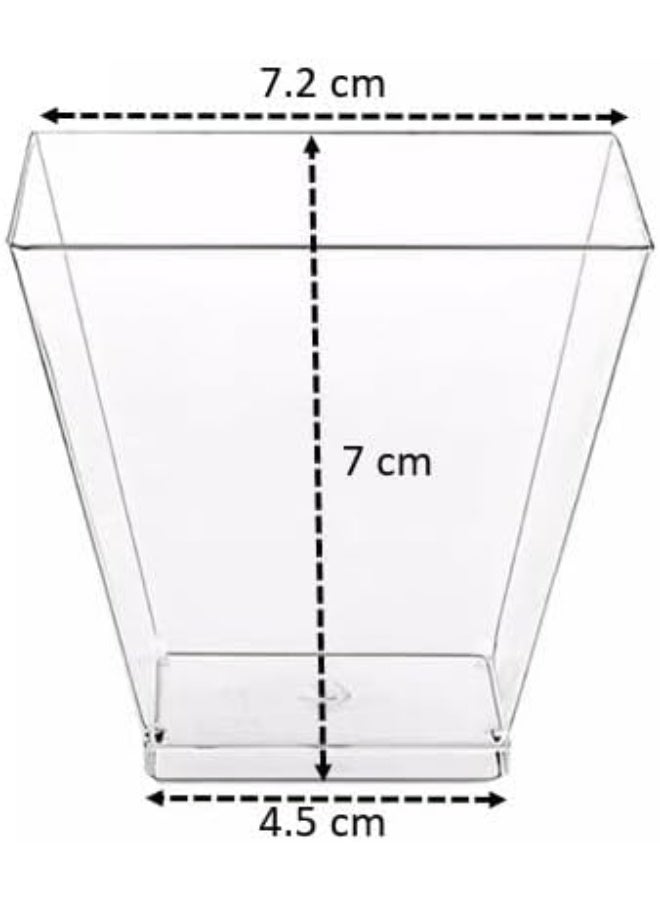 HOME CHOICE 20 قطعة، أكواب مربعة disposable مع ملعقة - Image 2