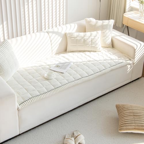Gumfolk Non Slip Fuzzy Pet Couch Covers for Sofa, Washable Couch Cushion Covers for Large Dogs - Image 3