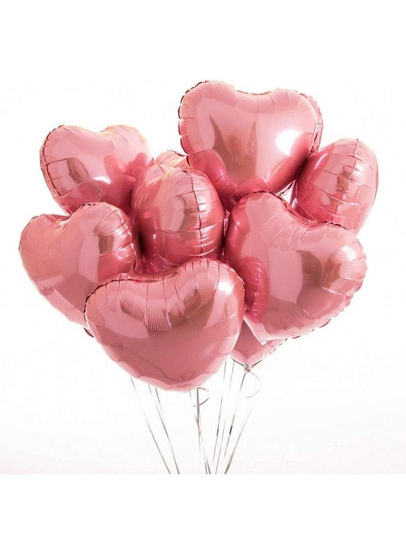 24pcs Heart Shape Foil Balloons Red Kit 18" – Birthday Party Decorations, Wedding Decor, Valentine's Day Balloon - Image 1