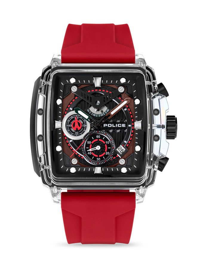POLICE Men Clout Quartz Multi-Function Watch with TR90 Case & Four Distinct Straps, 43mm - Image 3
