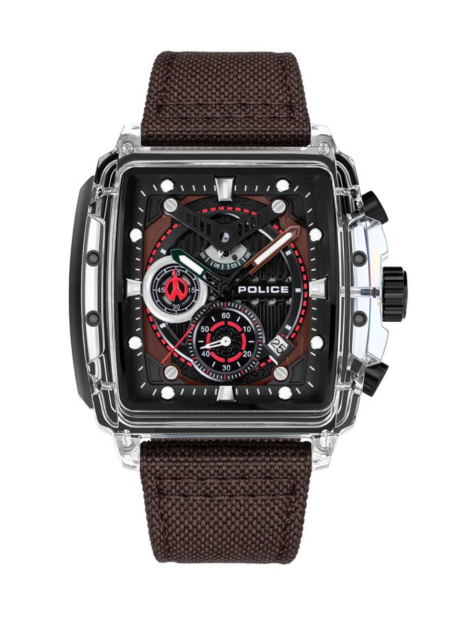 POLICE Men Clout Quartz Multi-Function Watch with TR90 Case & Four Distinct Straps, 43mm - Image 2