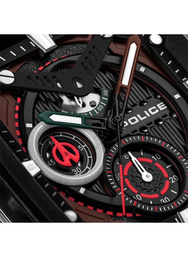 POLICE Men Clout Quartz Multi-Function Watch with TR90 Case & Four Distinct Straps, 43mm - Image 5