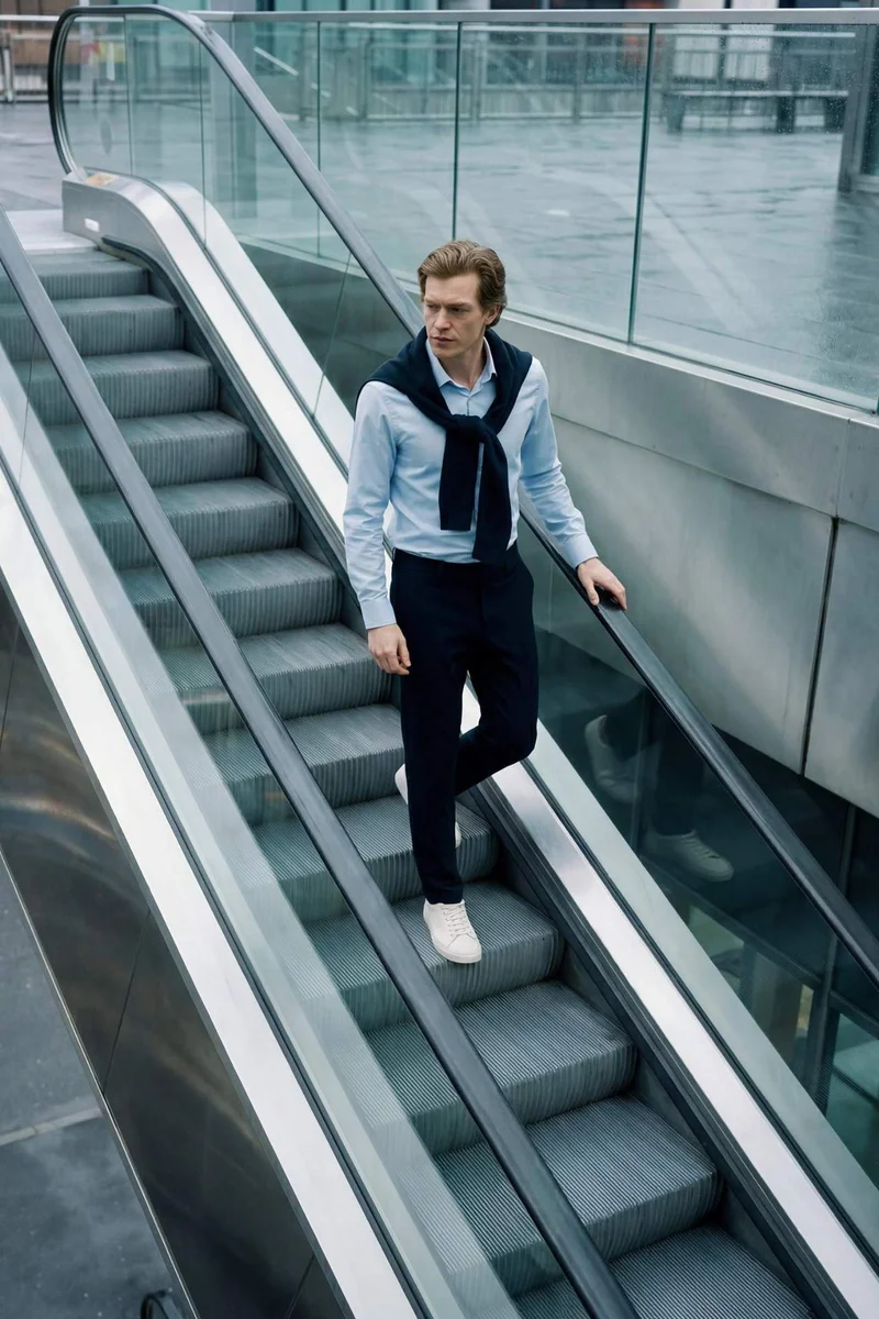 DeFacto Tailored Fit Straight Leg Trousers