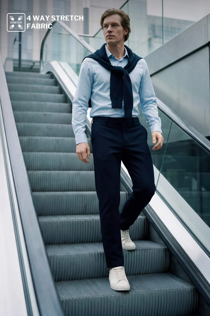 DeFacto Tailored Fit Straight Leg Trousers