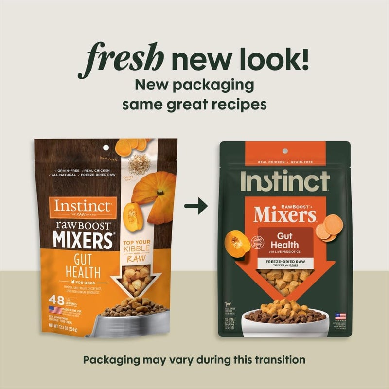 Instinct مزيج تعزيز الصحة الهضمية من إنستينكت رو خام - طعام كلاب مجفف بالتجميد - 12.5 أونصة - Image 3