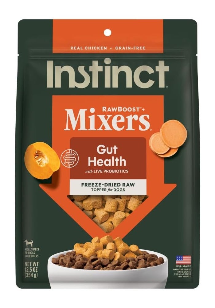 Instinct مزيج تعزيز الصحة الهضمية من إنستينكت رو خام - طعام كلاب مجفف بالتجميد - 12.5 أونصة - Image 2