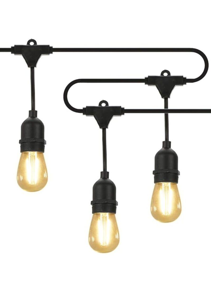 يوويل في الهواء الطلق مقاوم للماء IP65 سلسلة أضواء LED حامل E27 سلك حامل لمبة 50 مترًا لـ 100 مصباح حامل المصباح الشمسي لأضواء زينة رمضان والديكور الخارجي ضوء سلسلة سلكية معلقة ضوء رمضان للفناء التجاري والحديقة وساحة الشرفة - Image 2