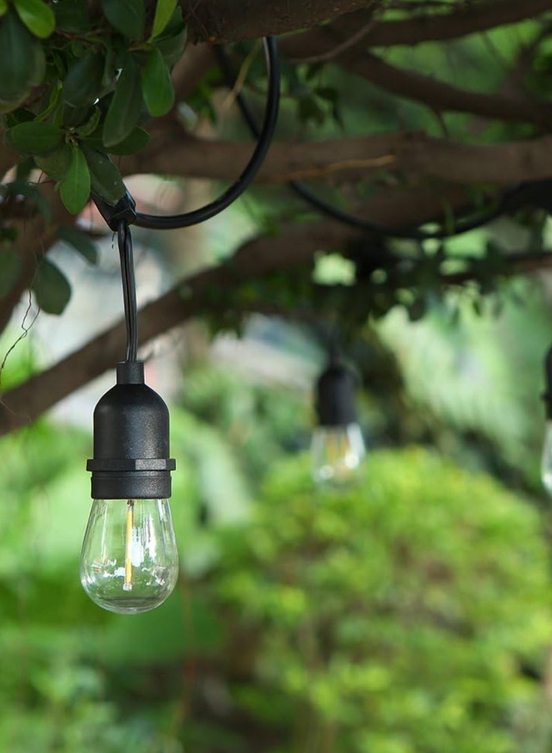 يوويل في الهواء الطلق مقاوم للماء IP65 سلسلة أضواء LED حامل E27 سلك حامل لمبة 50 مترًا لـ 100 مصباح حامل المصباح الشمسي لأضواء زينة رمضان والديكور الخارجي ضوء سلسلة سلكية معلقة ضوء رمضان للفناء التجاري والحديقة وساحة الشرفة - Image 5