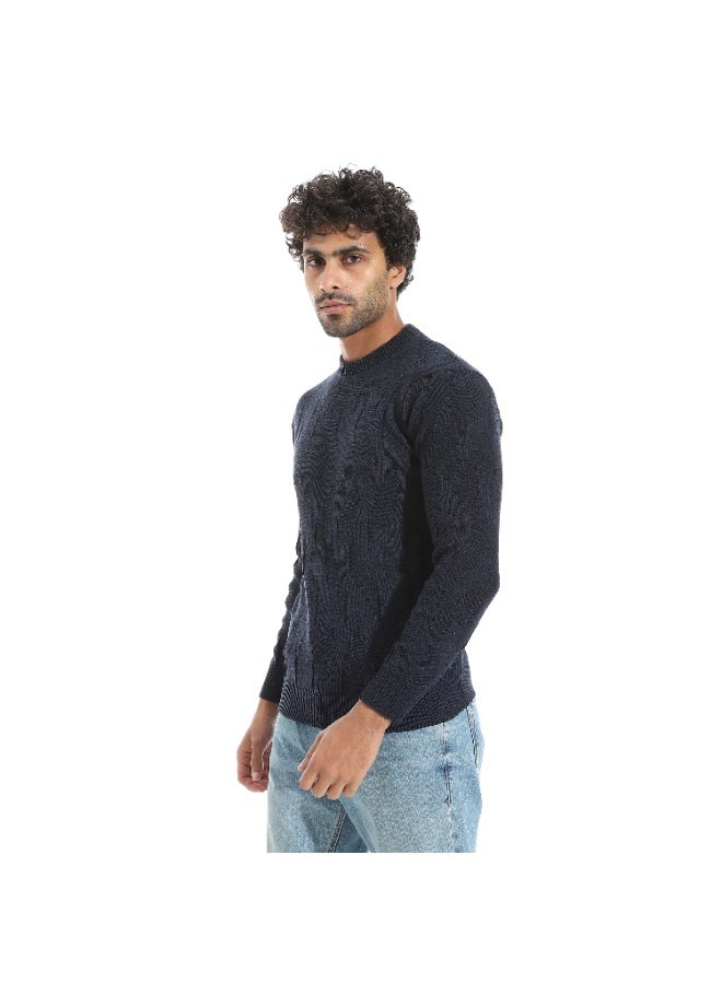 سيزار بلوفر صوف سادة  رجالي - Image 2