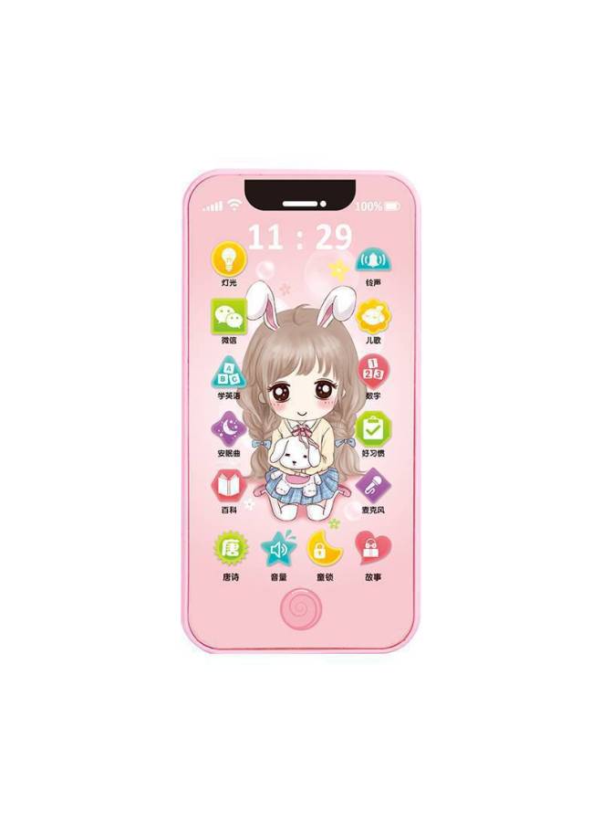Children's Toys Can Really Bite Baby Baby Touch Screen Early Education Telephone Model Girl Boy-Color:Rechargeable Version Of Princess 6800 Content + Early Education Watch + Mobile Phone Protective  - Image 3