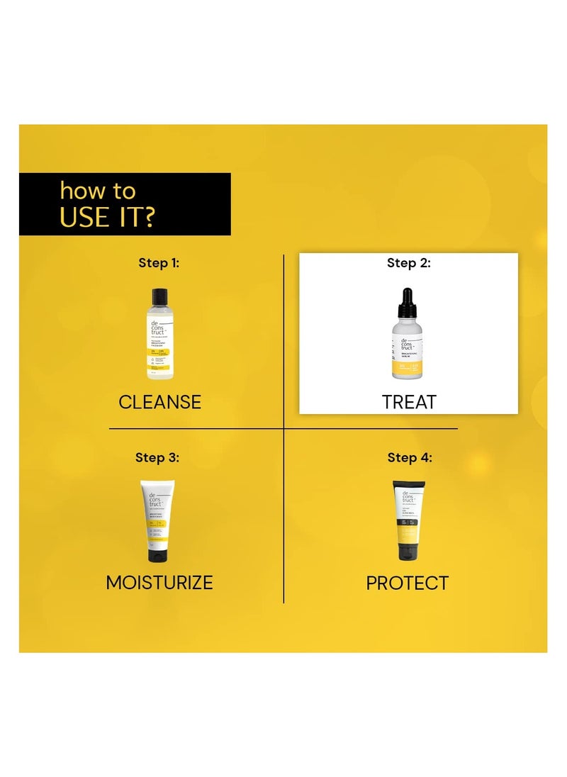 Deconstruct Brightening Serum: 10% Niacinamide Face Serum For Pigmentation & Dark Spots | 0.3% Alpha Arbutin | For Women & Men | Reduces Dark Spots & Acne Marks | Fragrance Free |30Ml  - Image 3