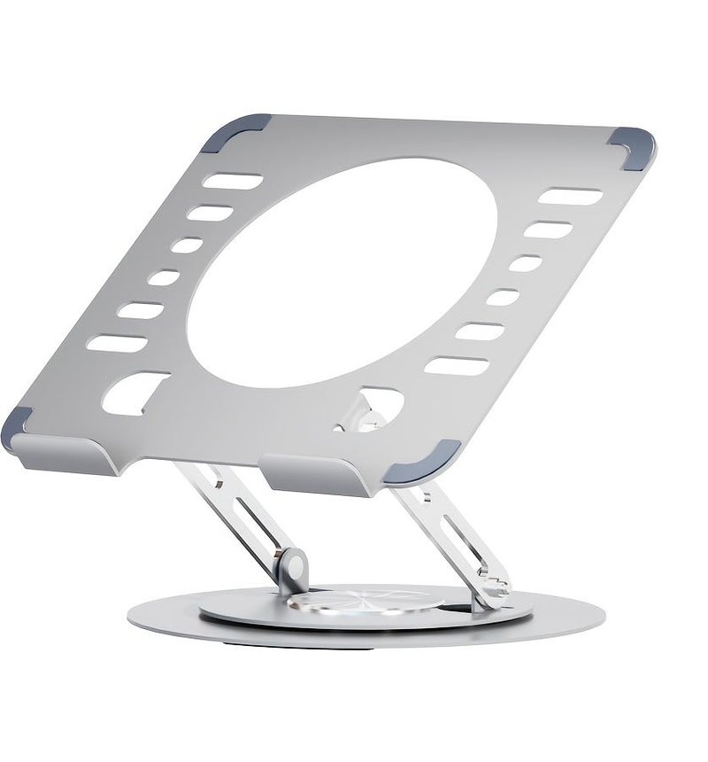 Adjustable Laptop Stand 360 Degree Rotating Ergonomic Height Riser Black - Image 4