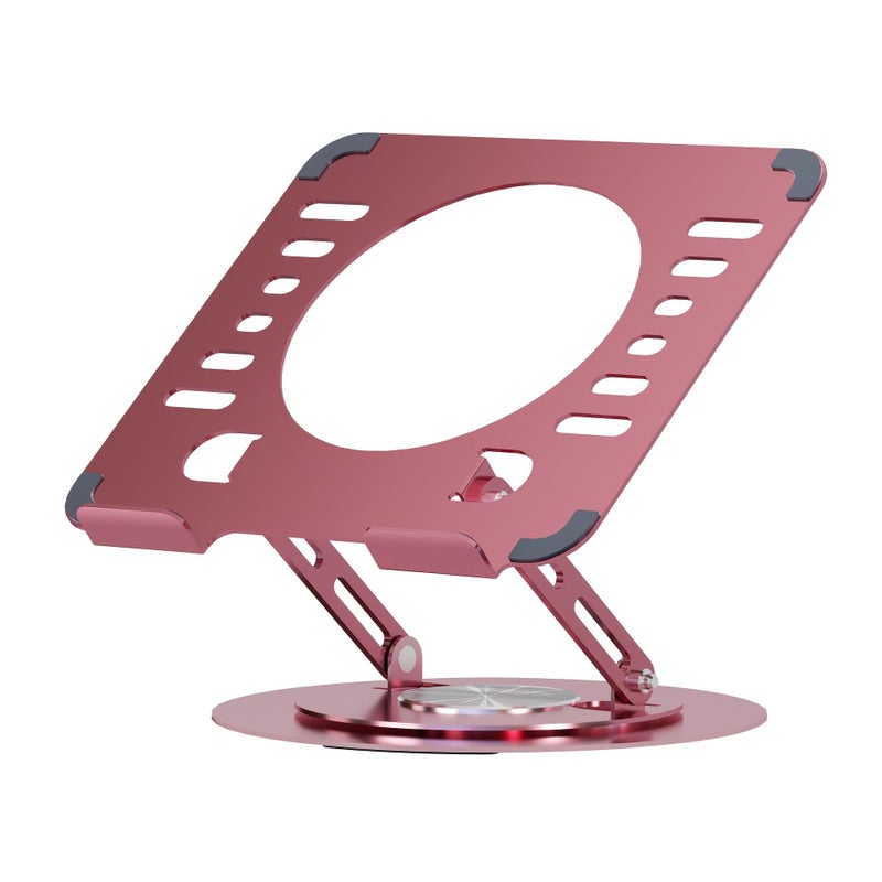 Adjustable Laptop Stand 360 Degree Rotating Ergonomic Height Riser Black - Image 5