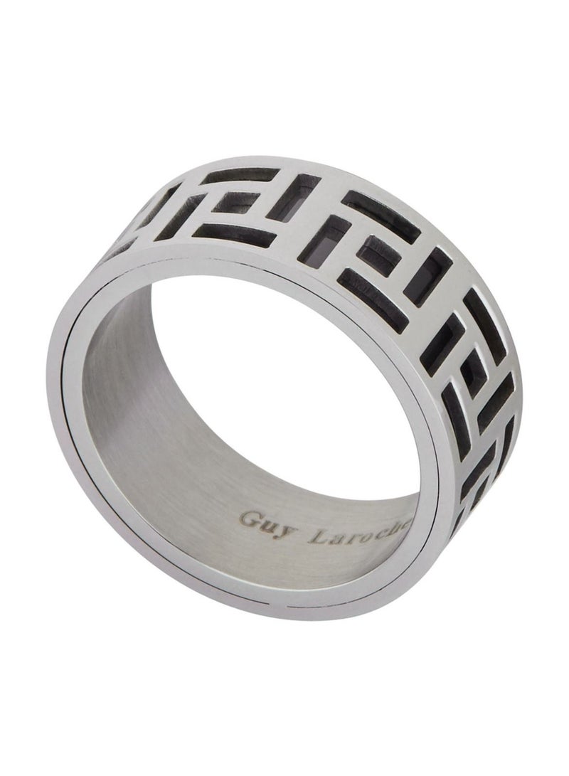 غاي لاروش خاتم غي لاروش من الستانلس ستيل للرجال Sz 58 ، 4TR007AQ-58 - Image 2
