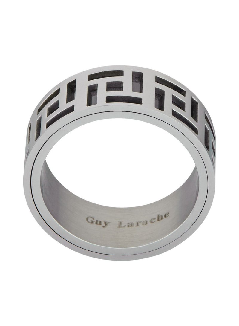 غاي لاروش خاتم غي لاروش من الستانلس ستيل للرجال Sz 58 ، 4TR007AQ-58 - Image 1