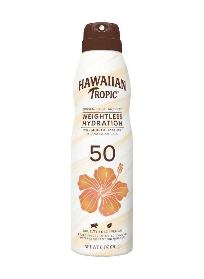 هاوايان تروبيك Hawaiian Tropic Silk Hydration Weightless Clear Spray SPF50 170g