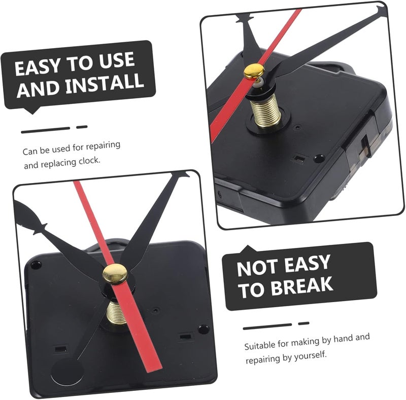 Outanaya 2sets Silent Clock Mechanisms Clock Movement Kits Lightweight Replacement Parts for Use - Image 4