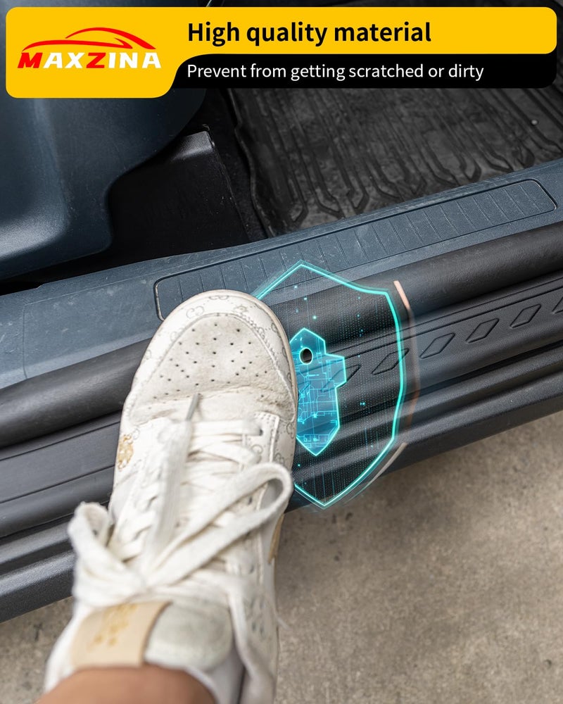Maxzina Door Sill Protector Compatible with 2022-2025 2026 Ford Maverick Outer Door Step Protector Side Edge Step Guard Car Door Dust Shield Cover 2024 Maverick Exterior Accessories (4PCS) - Image 4