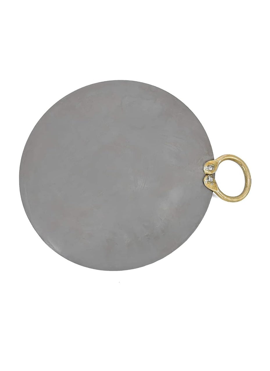 AS A S Traditional Pure cast Iron Dosa tawachilla panuttapam tawa for Making dosa uttapamchillaetc with HandleRound Free 1 Stainless Steel Spatula 15 INCH 38 CM  - Image 2