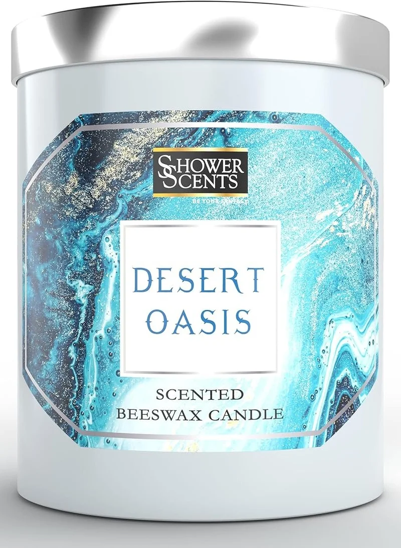 Shower Scents Shower Scents Desert Oasis Beeswax 3 - Wick Scented Candle 410g