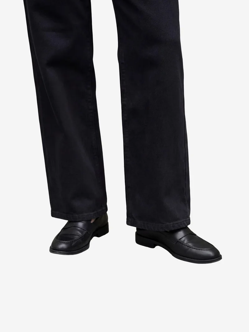 My Fashion Black MY FASHION High Waist Straight Leg Denim Pants for Women | Best Price UAE