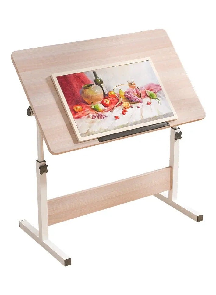 DubaiGallery Mobile Bedside Laptop Desk, Lifted Height Adjustable Home Office Computer Desk with 4 Wheels. Foldable Multifunctional Side Table for Sofa, Bedroom, Living Room, Office, Hospital Bed 60x40cm  - Image 2