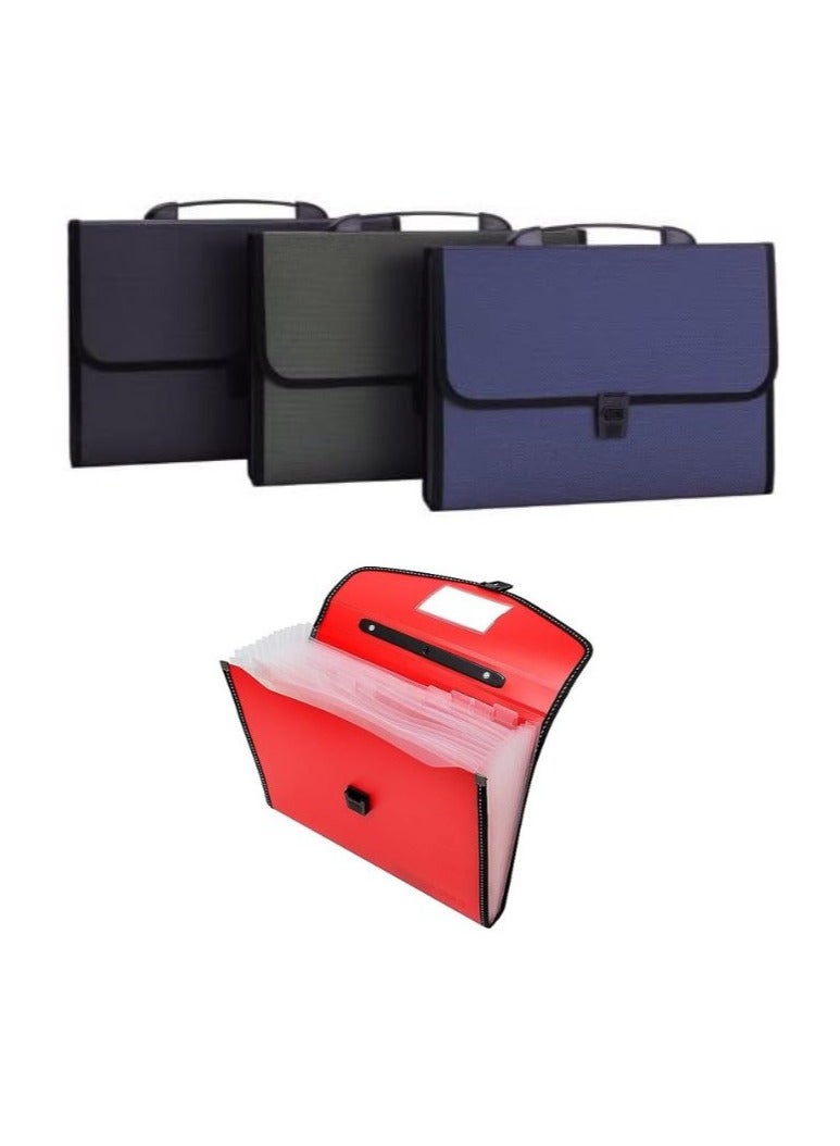 Deli مجلد ملفات قابل للتوسيع 13 جيب مقاس A4، متنوع - Image 2