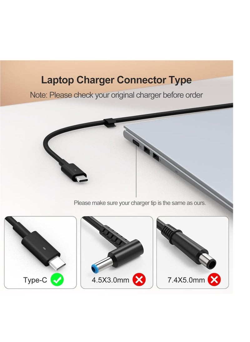 130W USB C Laptop Charger for Dell XPS 15 16 17 9575 2-in-1 9500 9530 9700 9730 Precision 3490 5490 5550 5750 5770 3560 Latitude 7410 7310 7210 9410 Type C AC Adapter 5420 5520 5510, Black  - Image 2