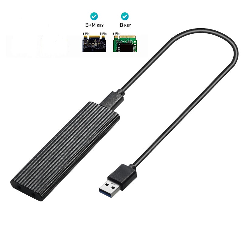 M.2 NGFF SSD 6Gbps to USB 3.1 Type-C Converter Adapter Enclosure Case Solid State Hard Disk Box - Image 2