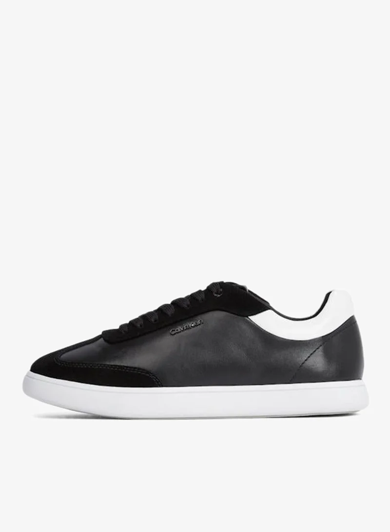 CALVIN KLEIN CUPSOLE LACE UP LEATHER TRAINERS