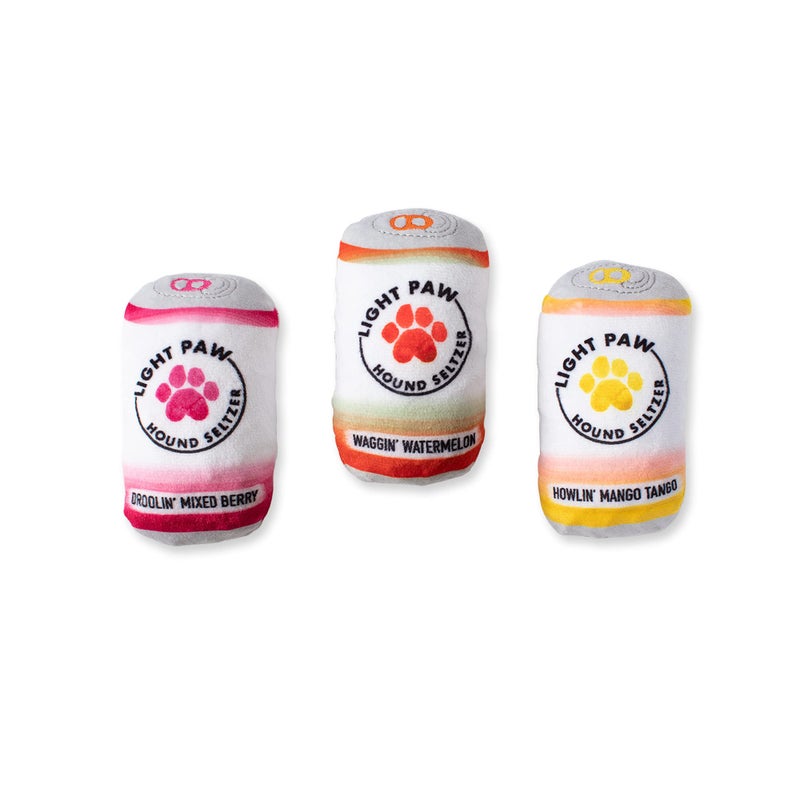 Fringe Studio Plush Dog Toy Set Light PAW CANS 3 Piece Set for Small Dogs 289557 - Image 2