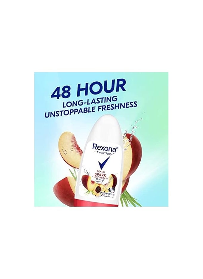 Rexona - Antiperspirant Deodorant Peach Spark & Lemongrass Roll On - Image 1