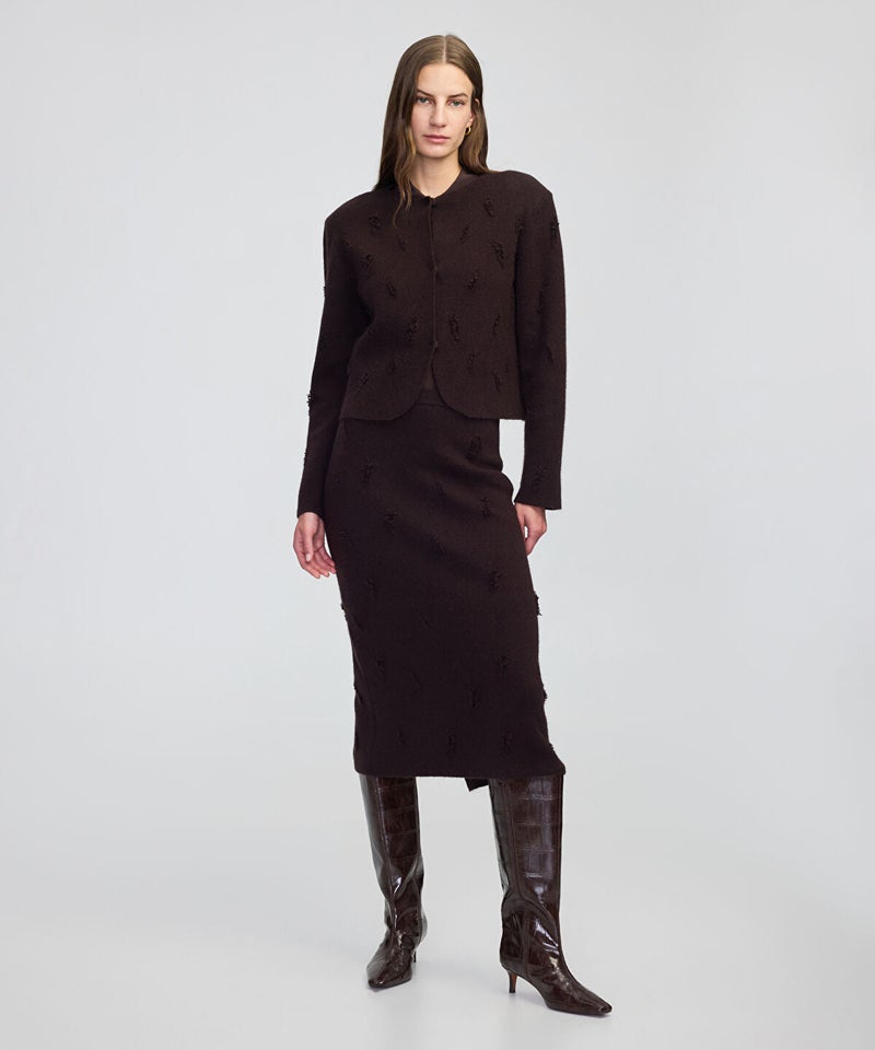Ipekyol Distressed Knit Jacket - Image 1