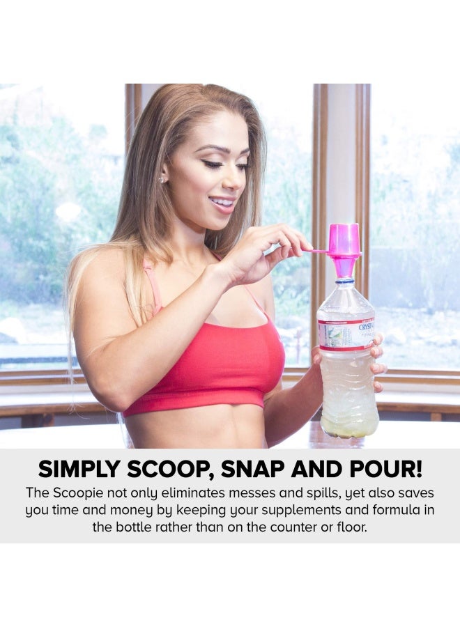 The Scoopie Scoopie Quad Pack Portable Scoop And Funnel Travel Container Pre And Post Workout Pack On The Go Powder Dispenser For Water Bottles And Shaker Bottles 15Cc 30Cc 60Cc 90Cc Green - 4 Count  - Image 2