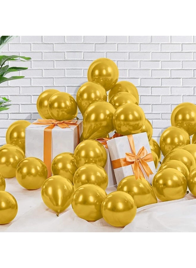 Goldedge - 50 PCS Chrome Gold Balloons, 12 Inch Metallic Party Balloons for Grand Celebrations - Image 4