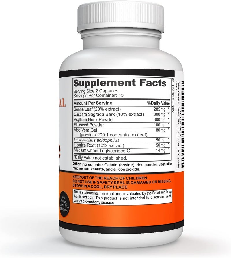 SIGMACEUTICAL تنظيف القولون لمدة 1 يوم  تنظيف ديتوكس  تنظيف الأمعاء  ملين  ديتوكس الأمعاء  منظف القولون  ديتوكس  30 كبسولة - Image 2