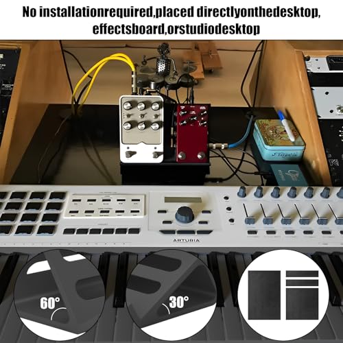 Bantlou Extended Mini Guitar Pedal Board | Tilting Desktop Effects Pedal Board with Non-Slip Feet | 30° and 60° Tilt Angle Design | Suitable for Recording Studios, Desktops, and Practice Scenarios - Image 2